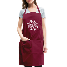 Load image into Gallery viewer, Paw Snowflake Adjustable Apron - burgundy