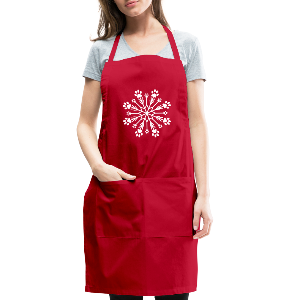 
                  
                    Paw Snowflake Adjustable Apron - red
                  
                