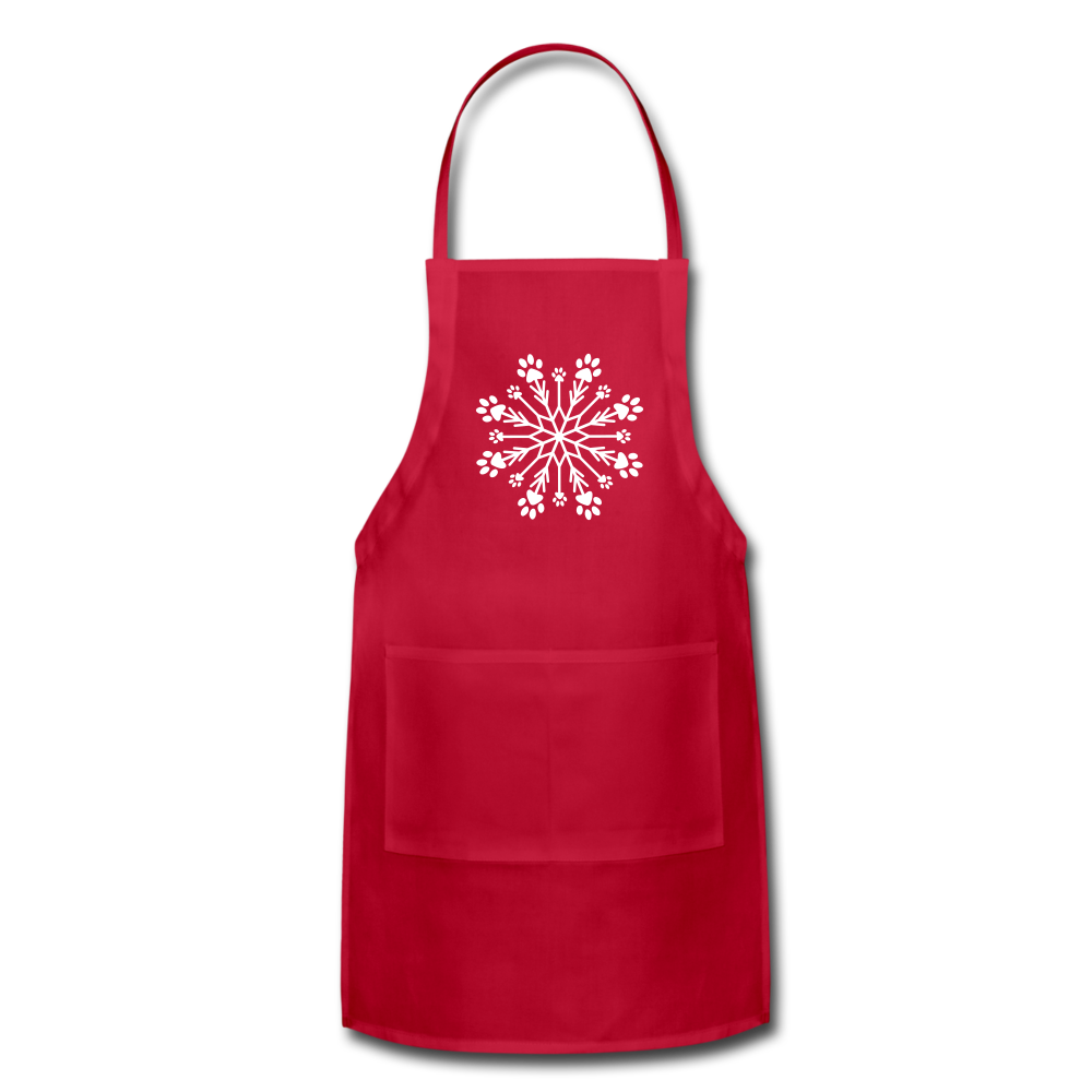 
                  
                    Paw Snowflake Adjustable Apron - red
                  
                