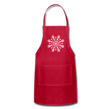Load image into Gallery viewer, Paw Snowflake Adjustable Apron - red