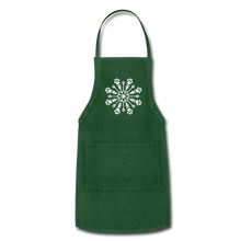 Load image into Gallery viewer, Paw Snowflake Adjustable Apron - forest green
