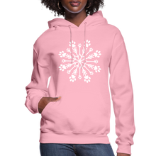 Load image into Gallery viewer, Paw Snowflake Contoured Hoodie - classic pink
