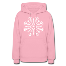 Load image into Gallery viewer, Paw Snowflake Contoured Hoodie - classic pink