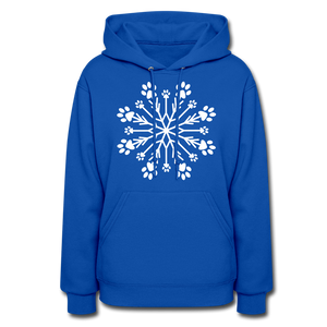 Paw Snowflake Contoured Hoodie - royal blue