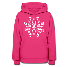 Load image into Gallery viewer, Paw Snowflake Contoured Hoodie - fuchsia