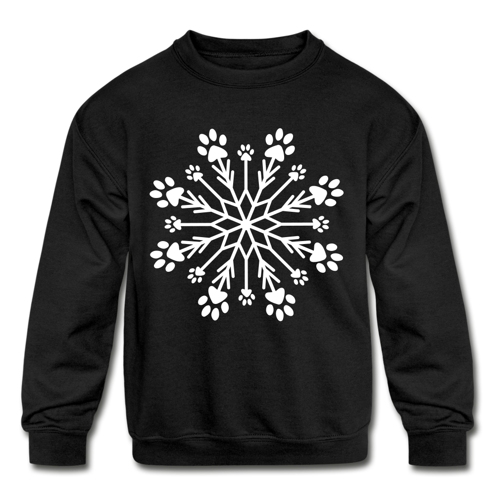 
                  
                    Paw Snowflake Kids' Crewneck Sweatshirt - black
                  
                