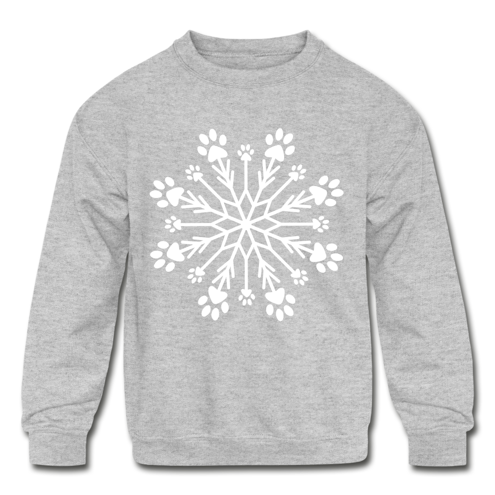 
                  
                    Paw Snowflake Kids' Crewneck Sweatshirt - heather gray
                  
                