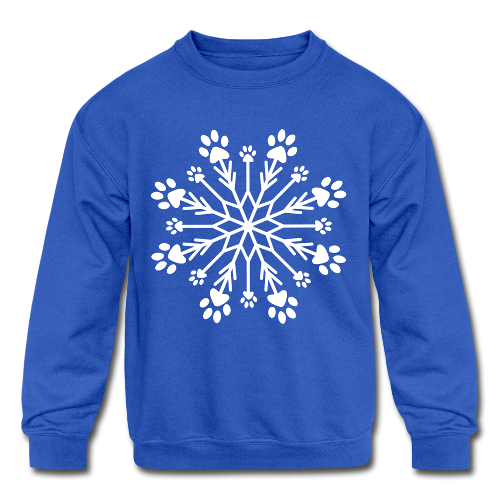 
                  
                    Paw Snowflake Kids' Crewneck Sweatshirt - royal blue
                  
                