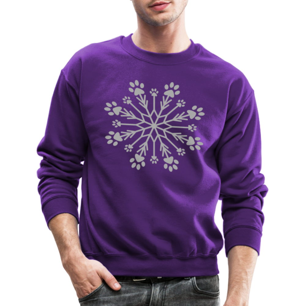 
                  
                    Paw Snowflake Sparkle Print Sweatshirt - purple
                  
                