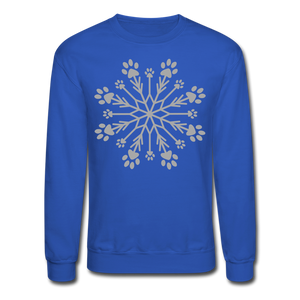 Paw Snowflake Sparkle Print Sweatshirt - royal blue