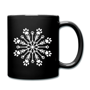 Paw Snowflake Mug - black