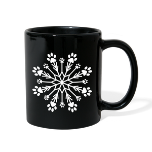 Paw Snowflake Mug - black