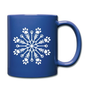 Paw Snowflake Mug - royal blue