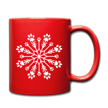 Load image into Gallery viewer, Paw Snowflake Mug - red