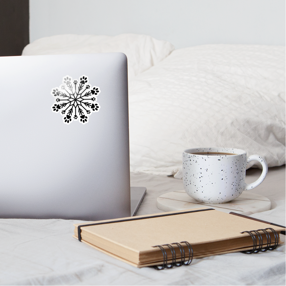 
                  
                    Paw Snowflake Sticker - white glossy
                  
                
