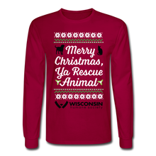 Load image into Gallery viewer, Ya Rescue Animal Long Sleeve T-Shirt - dark red