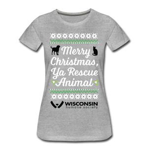 Ya Rescue Animal Contoured Premium T-Shirt - heather gray