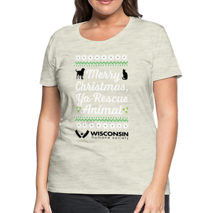 Ya Rescue Animal Contoured Premium T-Shirt - heather oatmeal