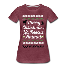 Load image into Gallery viewer, Ya Rescue Animal Contoured Premium T-Shirt - heather burgundy
