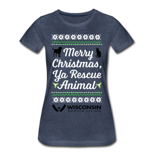 Ya Rescue Animal Contoured Premium T-Shirt - heather blue