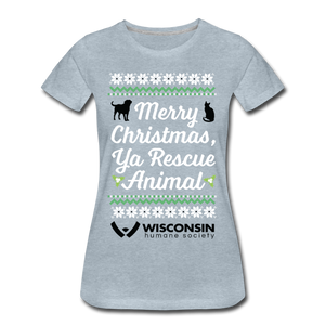 Ya Rescue Animal Contoured Premium T-Shirt - heather ice blue
