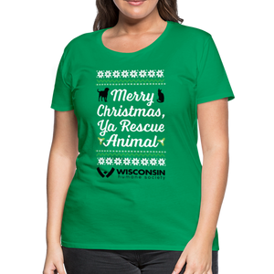 Ya Rescue Animal Contoured Premium T-Shirt - kelly green