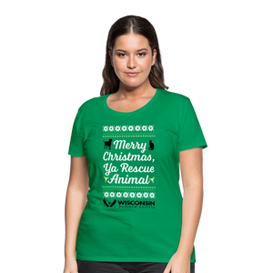 Ya Rescue Animal Contoured Premium T-Shirt - kelly green