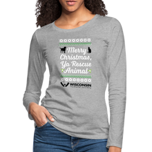 Load image into Gallery viewer, Ya Rescue Animal Contoured Premium Long Sleeve T-Shirt - heather gray