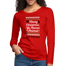 Load image into Gallery viewer, Ya Rescue Animal Contoured Premium Long Sleeve T-Shirt - red