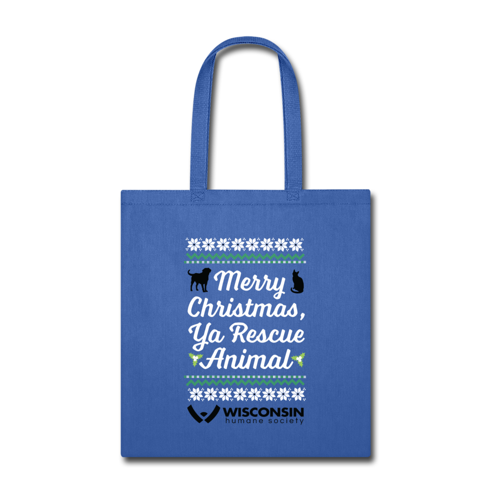 Ya Rescue Animal Tote Bag - royal blue