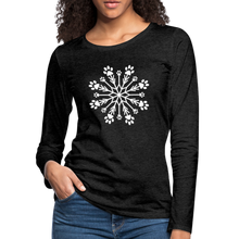 Load image into Gallery viewer, Paw Snowflake Premium Long Sleeve T-Shirt - charcoal grey