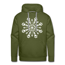 Load image into Gallery viewer, Paw Snowflake Classic Premium Hoodie - olive green