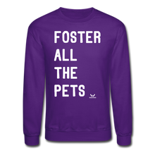 Load image into Gallery viewer, Foster All the Pets Crewneck Sweatshirt - purple