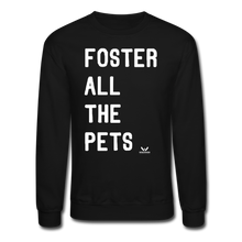 Load image into Gallery viewer, Foster All the Pets Crewneck Sweatshirt - black