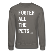 Load image into Gallery viewer, Foster All the Pets Crewneck Sweatshirt - asphalt gray