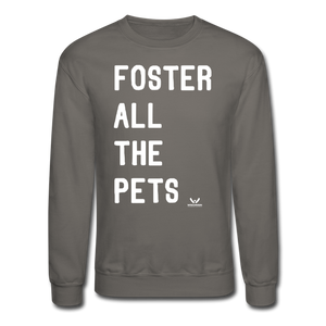 Foster All the Pets Crewneck Sweatshirt - asphalt gray