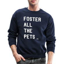 Load image into Gallery viewer, Foster All the Pets Crewneck Sweatshirt - navy