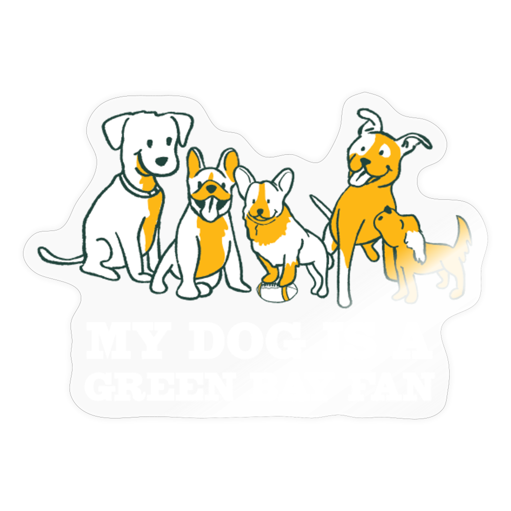 Dog is GB Fan Sticker - transparent glossy