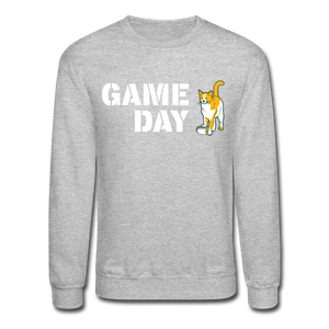 Game Day Cat Classic Crewneck Sweatshirt - heather gray