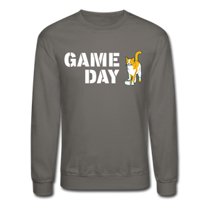 Game Day Cat Classic Crewneck Sweatshirt - asphalt gray