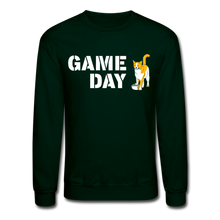 Load image into Gallery viewer, Game Day Cat Classic Crewneck Sweatshirt - forest green