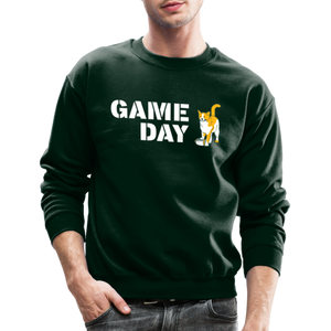 Game Day Cat Classic Crewneck Sweatshirt - forest green