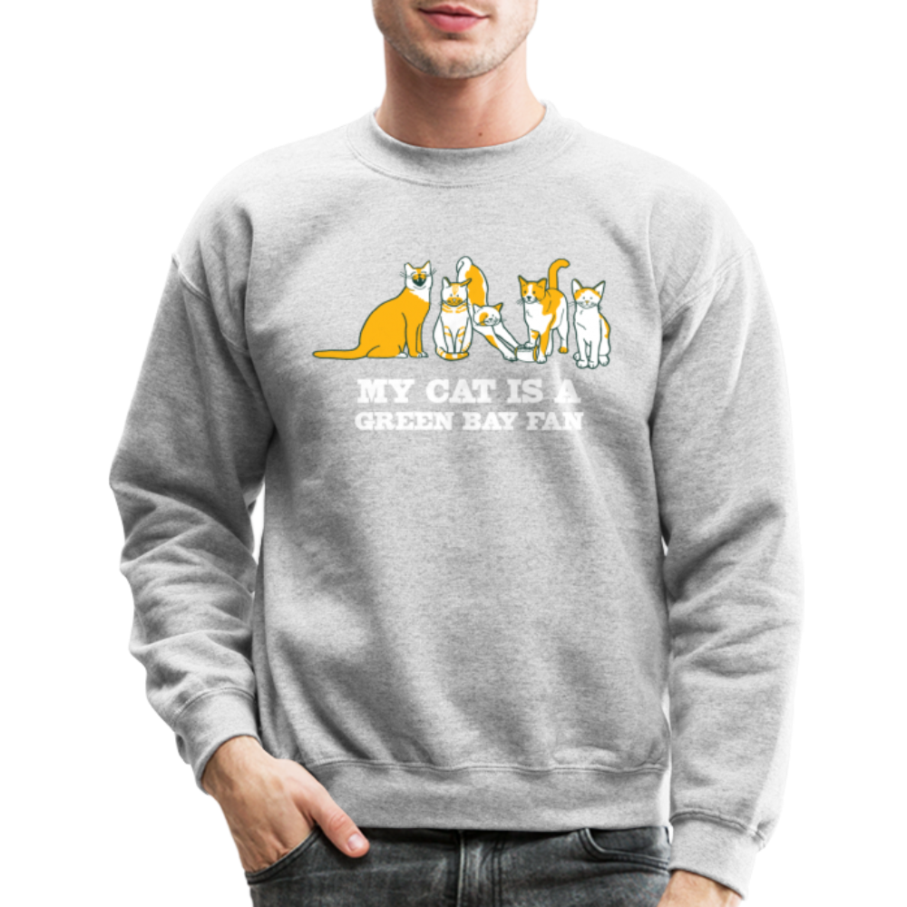 
                  
                    Cat is a GB Fan Classic Crewneck Sweatshirt - heather gray
                  
                