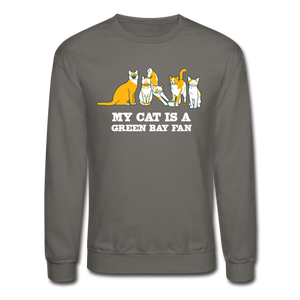 Cat is a GB Fan Classic Crewneck Sweatshirt - asphalt gray