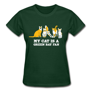 Cat is a GB Fan Contoured Ultra T-Shirt - forest green