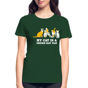 Cat is a GB Fan Contoured Ultra T-Shirt - forest green