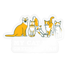 Load image into Gallery viewer, Cat is a GB Fan Sticker - transparent glossy