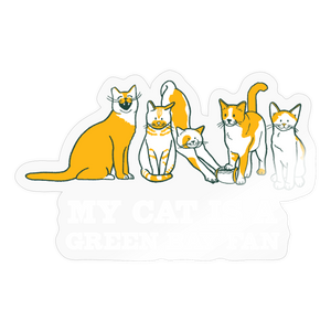 Cat is a GB Fan Sticker - transparent glossy