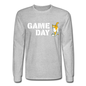 Game Day Cat Classic Long Sleeve T-Shirt - heather gray