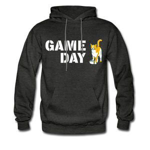 Game Day Cat Classic Hoodie - charcoal grey